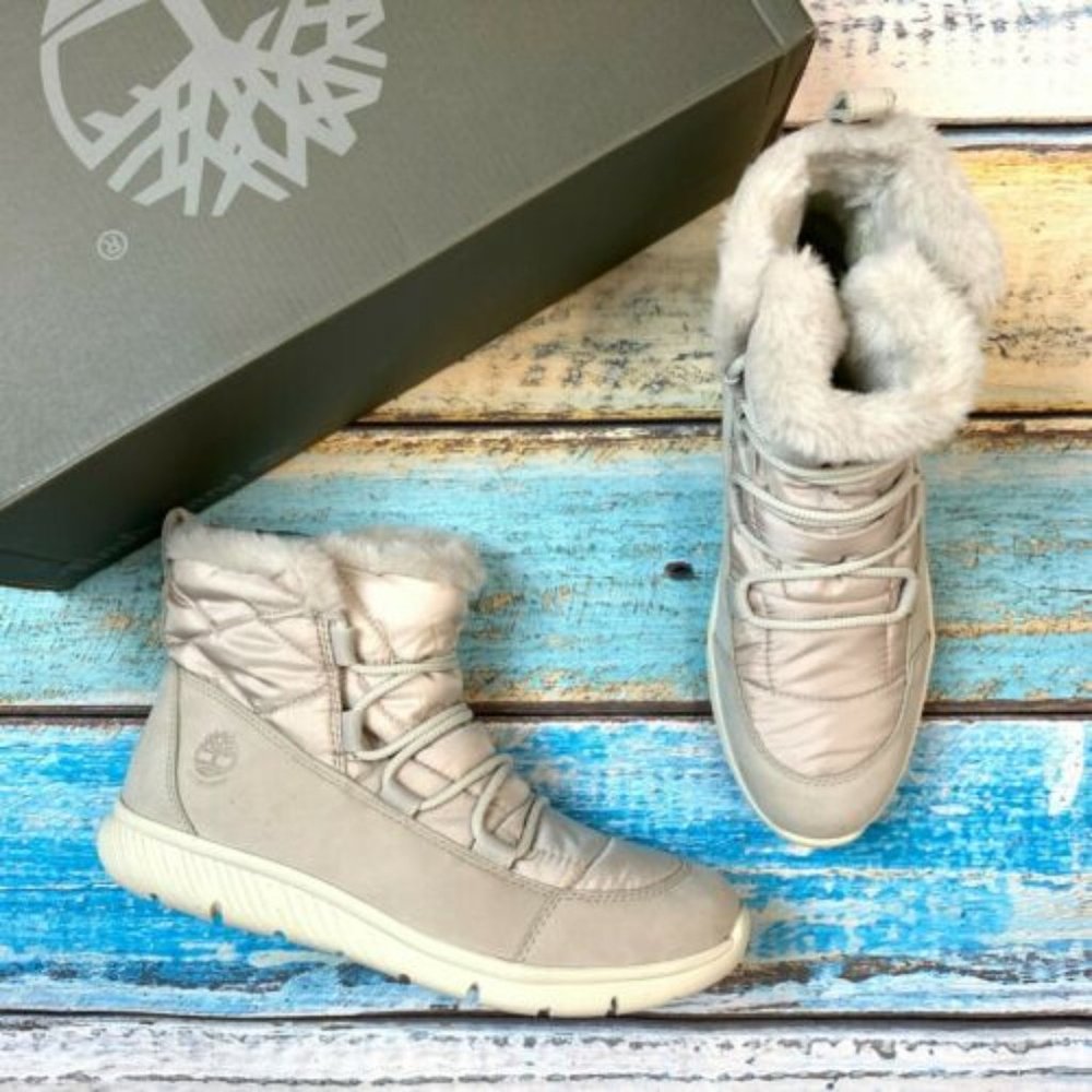TIMBERLAND A23BE BOLTERO WARM LINED WOMEN'S LT.GRAY WATERPROOF BOOTS - Picture 1 of 16